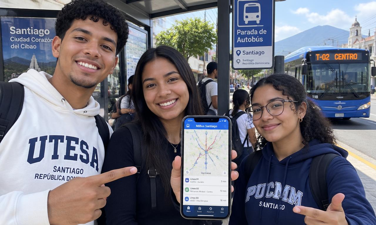 Jóvenes de Santiago crean una app para saber cuándo llega la guagua