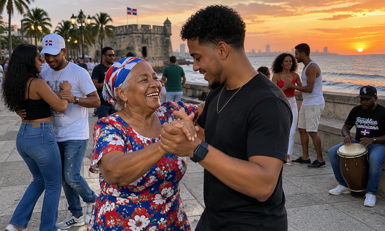 Una abuela bailando bachata en el Malecón se vuelve viral y recibe invitación a un concierto